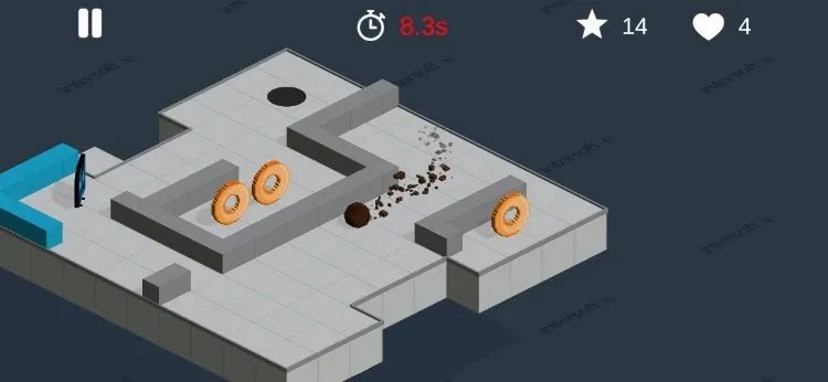 er Screenshot Zeigt den Timer am selben Ort nur ist er jetzt Rot. So wird Spieler:innen deutlich gemacht, dass die Zeit knapp wird.