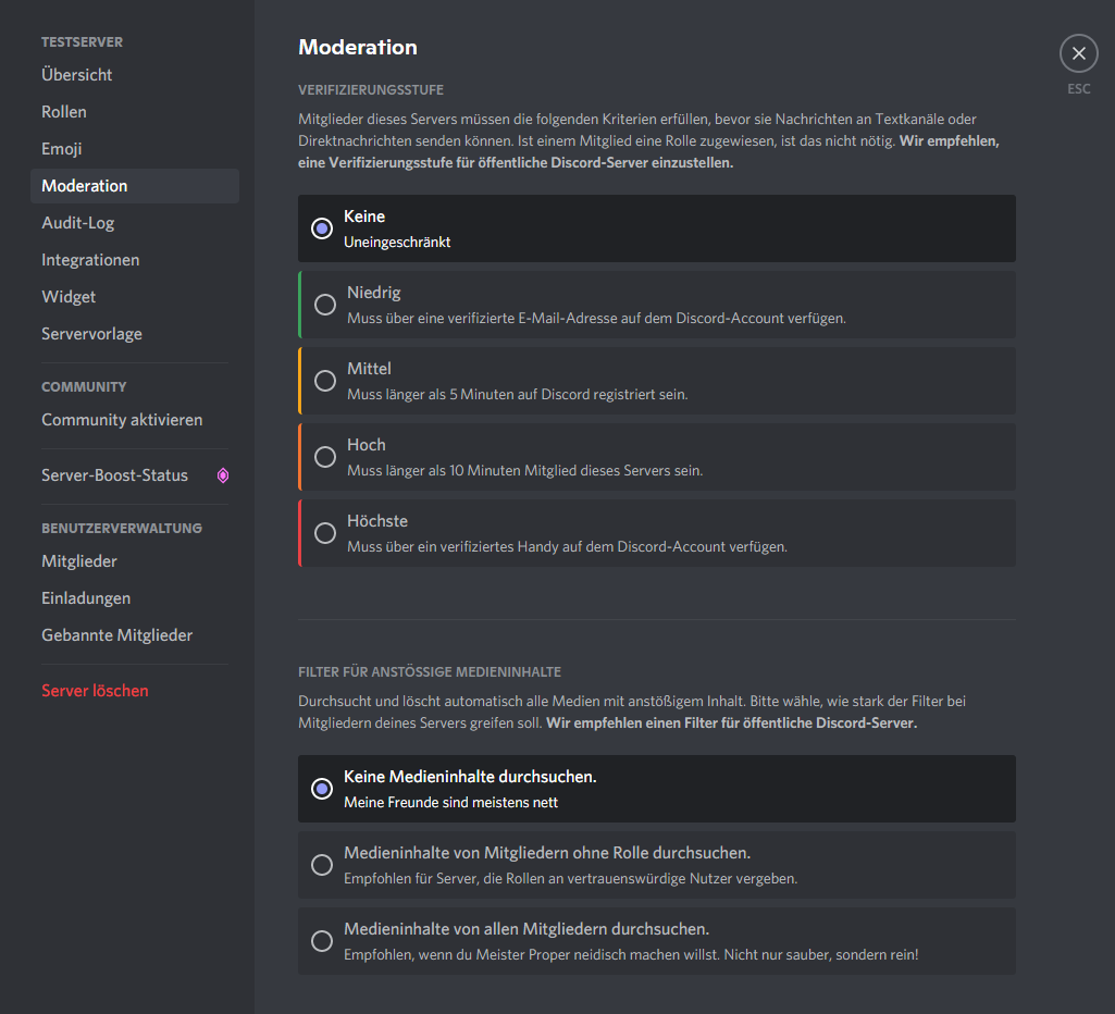 Filter für anstößige Medieninhalte