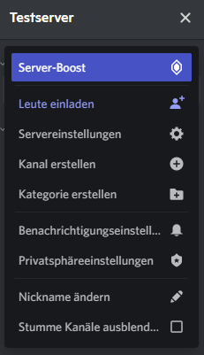 Servereinstellungen